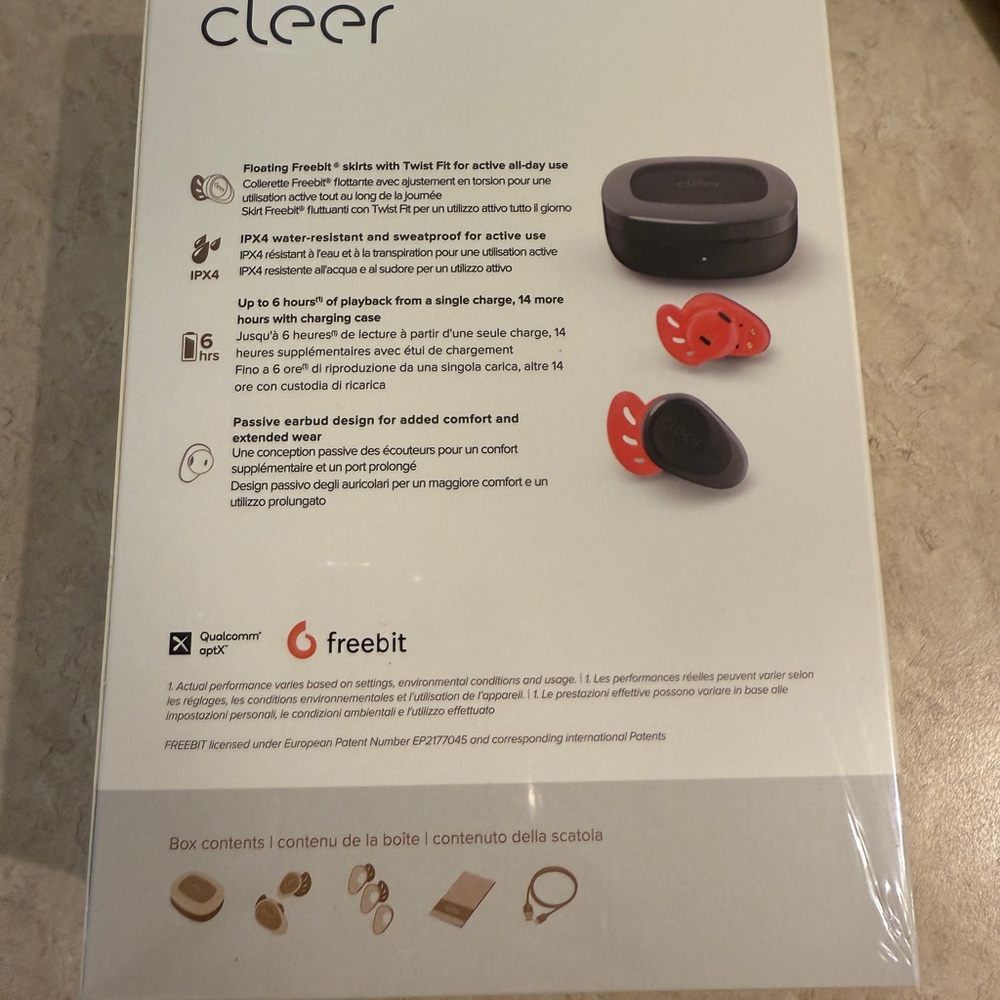 Cleer Brand New/Shrink wrapped Wireless Earbuds - Red and Black - Picture 3 of 4